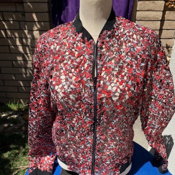 ElieTahari 'lace' cut jacket - Sz Med